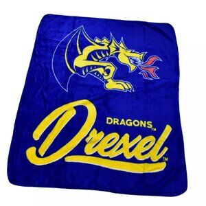 Northwest NCAA Drexel Dragons Royal Plush Raschel Throw Blanket 50" x 60" New